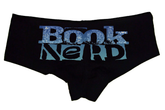 Sexy Girl Rock Book Nerd Panties – Women’s Boyshort Underwear – Funny Gift for Readers, Writers & Literature Lovers