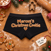Christmas Cookie custom name Christmas boyshort panties
