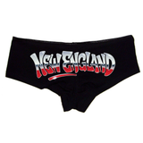 New England Panties – Women’s Sexy Boyshort Underwear – Red Silver Graphic Lingerie Gift – Regional Pride