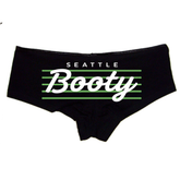 Seattle Booty Panties – Women’s Sexy Boyshort Underwear – City Pride Lingerie Gift – Green Stripe Design