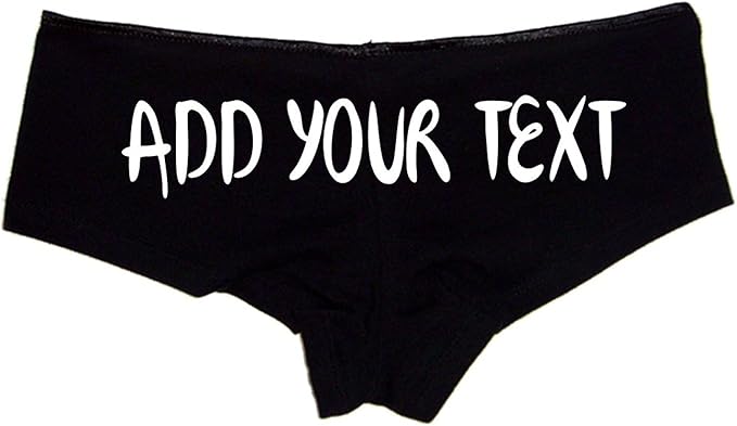 Sexy Girl Rock SGR Customizable Panties for Women – Add Your Own Text and Fonts – Premium Cotton Personalized Underwear