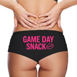 Game Day Snack Sexy Football Panties for Women – Naughty Boyshort Lingerie – Cute Sports Gift Underwear