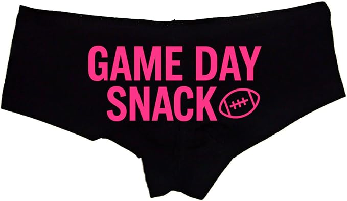 Game Day Snack Sexy Football Panties for Women – Naughty Boyshort Lingerie – Cute Sports Gift Underwear