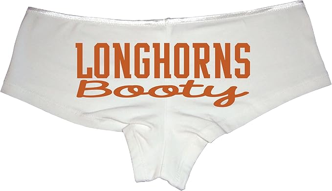 Sexy Girl Rock Longhorns Booty Panties for Women – Cheeky Cotton Boyshorts, Low-Rise Game Day Lingerie for Girlfriend