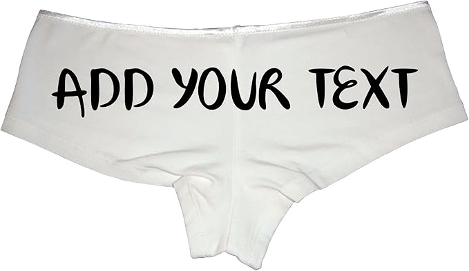 Sexy Girl Rock SGR Customizable Panties for Women – Add Your Own Text and Fonts – Premium Cotton Personalized Underwear