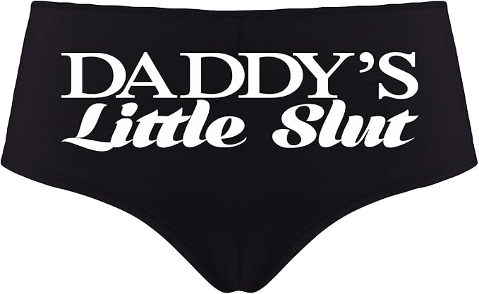 Daddy’s Naughty Girl Panties – Slutty Flirty Hipster Underwear for Women | Kinky Cotton Lingerie Gift | Cheeky Boyshorts