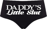 Daddy’s Naughty Girl Panties – Slutty Flirty Hipster Underwear for Women | Kinky Cotton Lingerie Gift | Cheeky Boyshorts