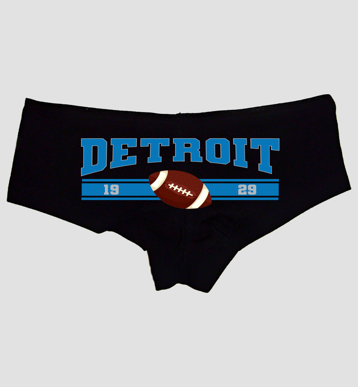 Sexy Girl Rock Detroit Football Panties – Cheeky Cotton Hipster Underwear for Women | Bold Sporty Lingerie Gift Flirty