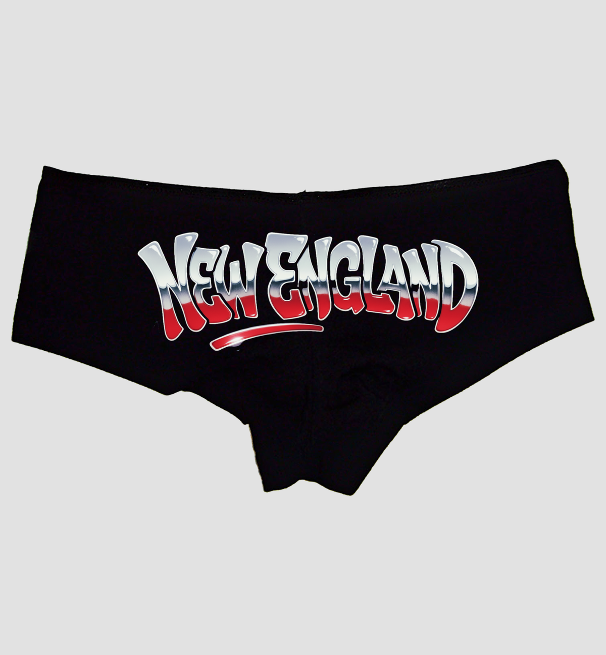 New England Panties – Women’s Sexy Boyshort Underwear – Red Silver Graphic Lingerie Gift – Regional Pride