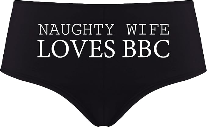 Sexy Girl Rock Naughty Wife Loves BBC Panties – Cheeky Cotton Booty Shorts, Flirty Low-Rise Lingerie for Hotwives, Bold Gift