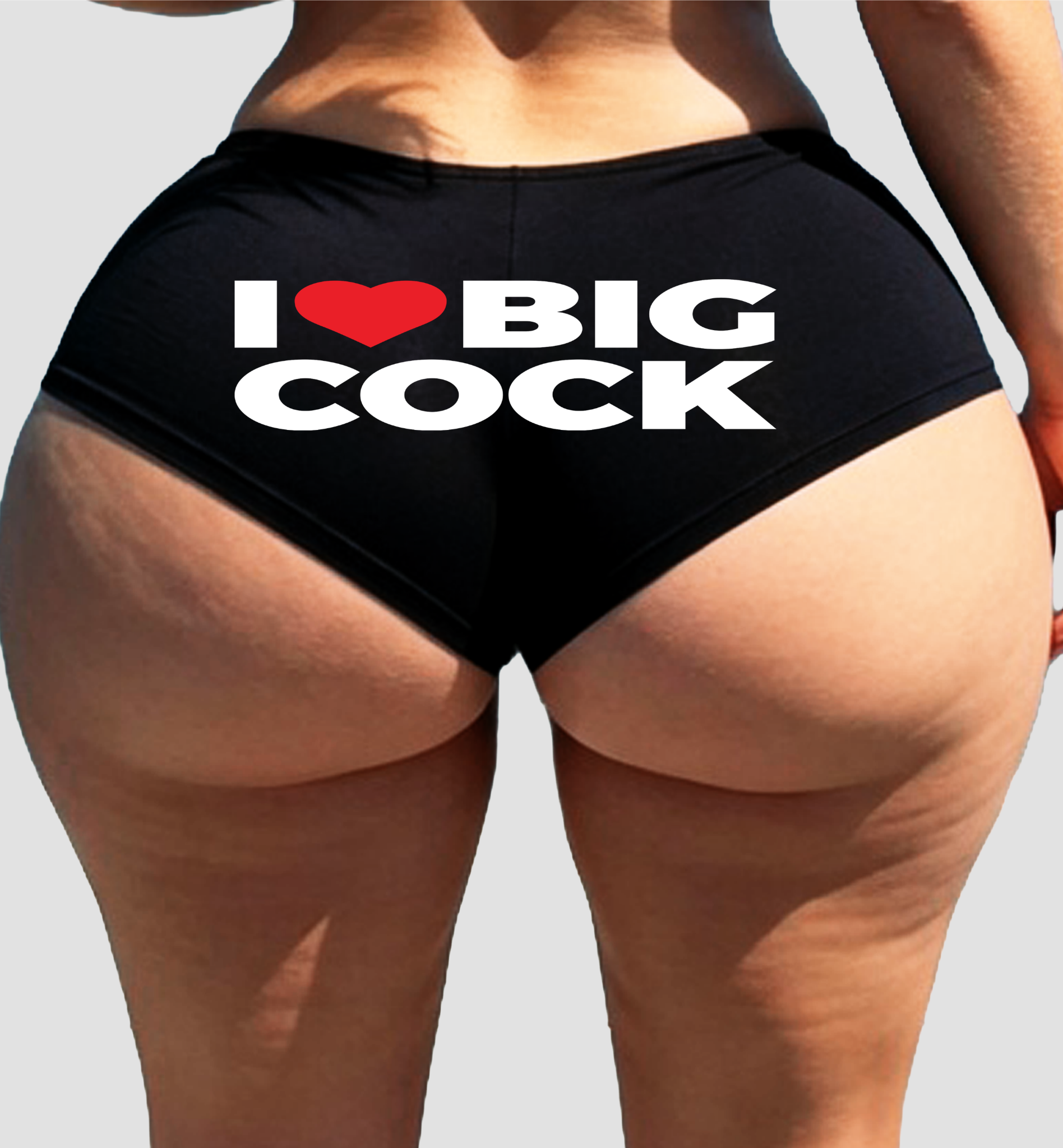 SGR I Love Big Cock Booty Shorts, Premium Cotton, Naughty Panties for Women, Sexy Gifts for Wife