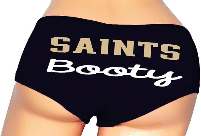 Sexy Girl Rock Saints Booty Panties–Cheeky Hipster Cotton Underwear for Women | Flirty Fan Gift | Low-Rise Game Day Lingerie