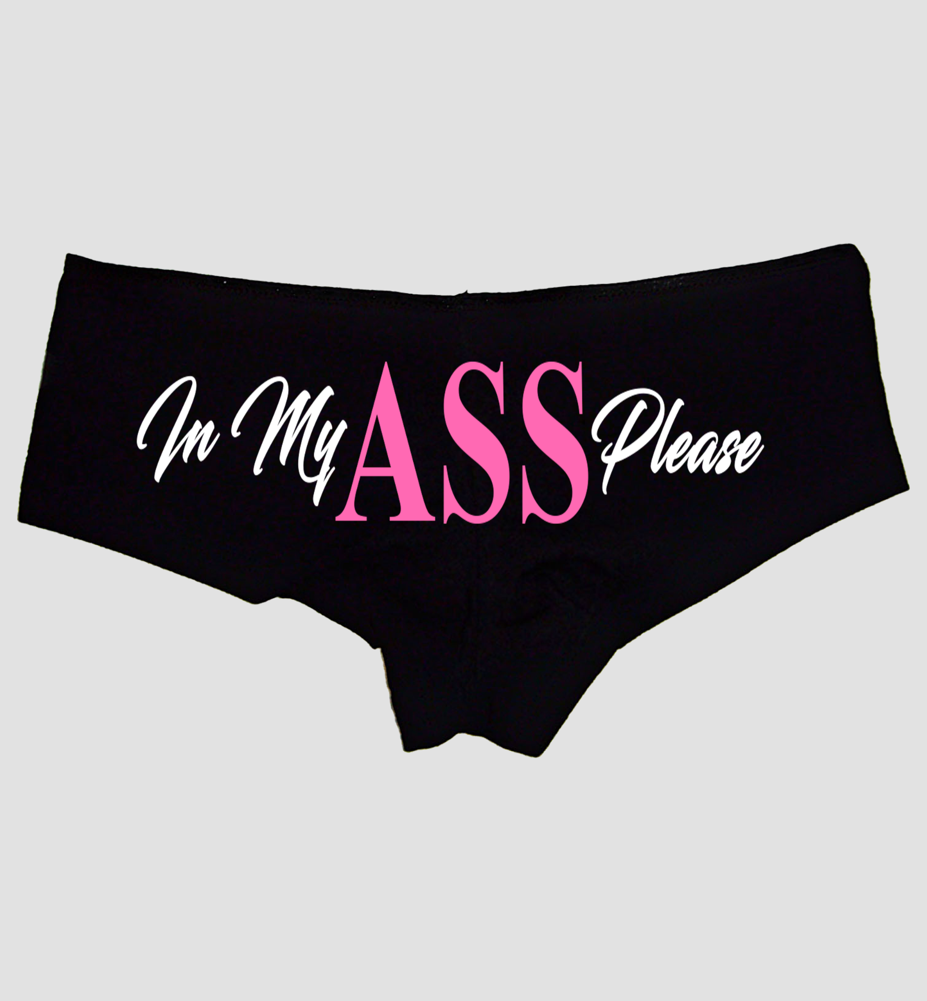 Sexy Girl Rock In My Ass Please Panties for Women – Naughty Cotton Booty Shorts, Low-Rise Flirty Lingerie for Submissive Wives