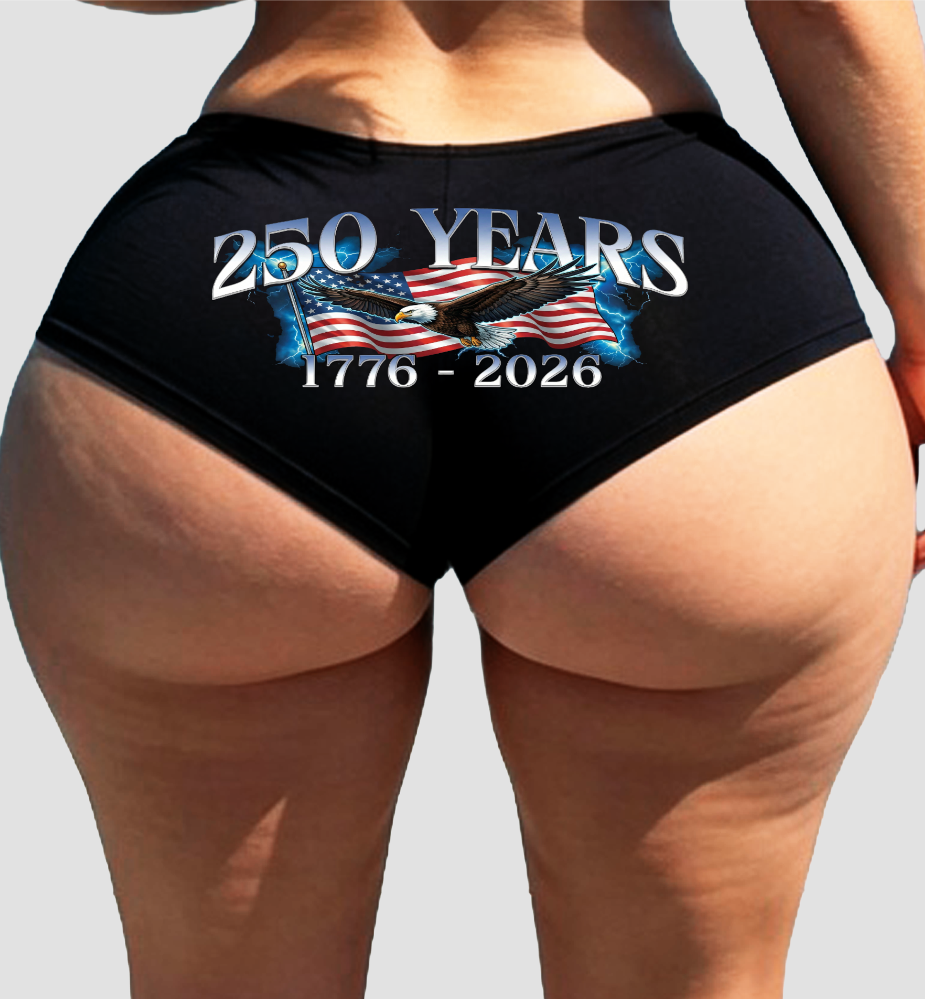 250 Years Eagle Panties for Women – Patriotic Boyshort Lingerie – 4th of July Gift