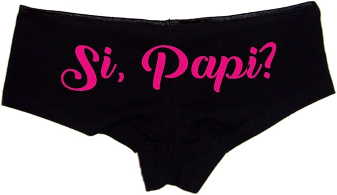 Sí Papi Panties–Spicy Latina Cotton Hipster Underwear for Women | Flirty Submissive Lingerie Gift | Low-Rise Slutty Boyshorts