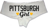 Pittsburgh Girl Panties – Flirty Booty Shorts for Women, Low-Rise Cotton Lingerie with Naughty Sayings, Fun Gift for Wife
