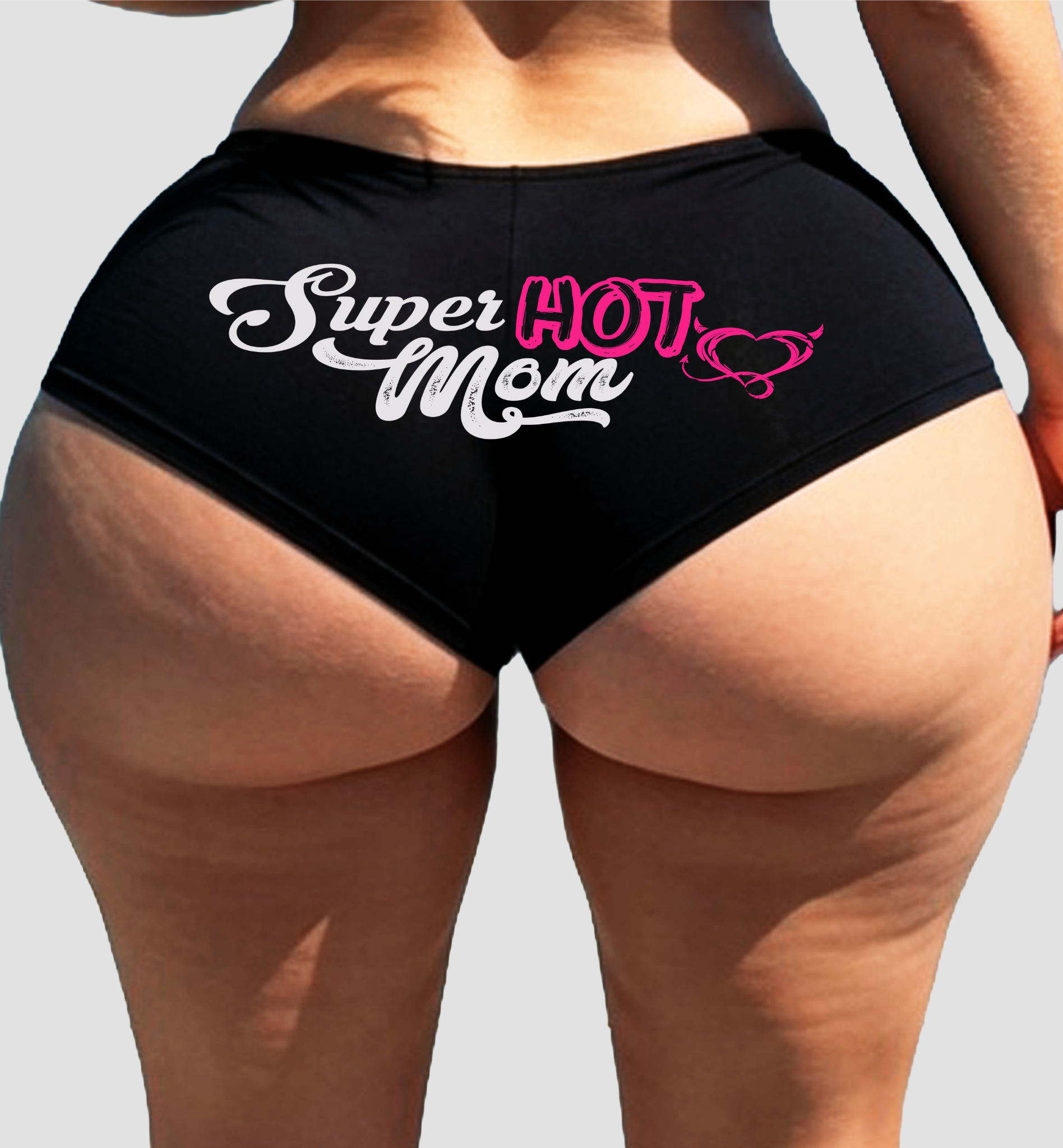 Sexy Girl Rock Super Hot Mom Panties for Women—Cheeky Cotton Booty Shorts, Flirty Low-Rise Lingerie for Wife, Fun Gift Idea