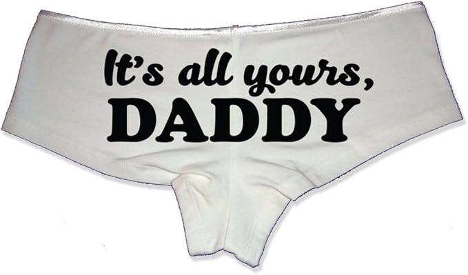 It's All Yours, Daddy Booty Shorts Boyshort Cotton Bikini Bottom Sexy Panties