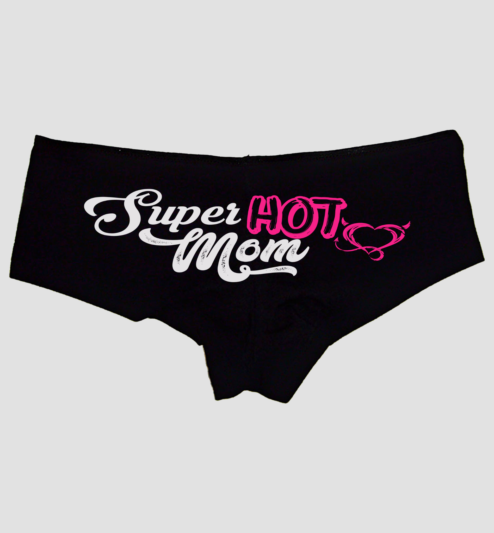 Sexy Girl Rock Super Hot Mom Panties for Women—Cheeky Cotton Booty Shorts, Flirty Low-Rise Lingerie for Wife, Fun Gift Idea