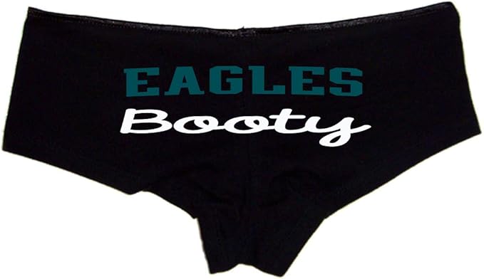 Eagles Booty Panties–Cheeky Fan Girl Hipster Underwear for Women | Flirty Cotton Boyshorts Gift | Low-Rise Game Day Lingerie