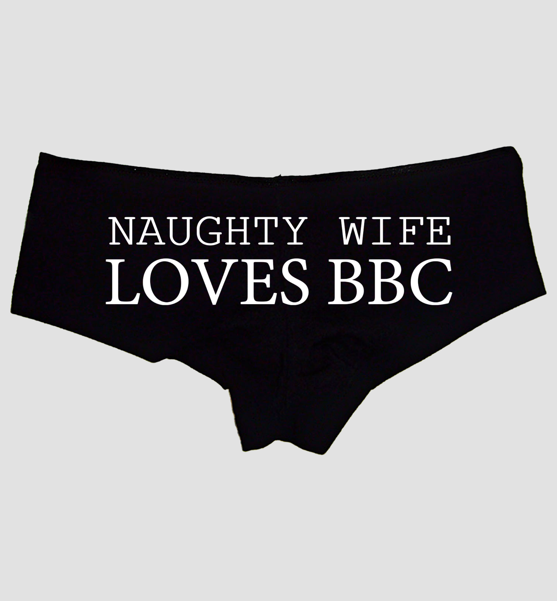 Sexy Girl Rock Naughty Wife Loves BBC Panties – Cheeky Cotton Booty Shorts, Flirty Low-Rise Lingerie for Hotwives, Bold Gift