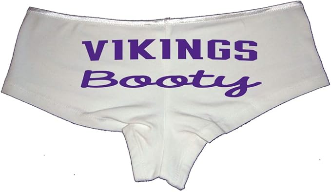 Sexy Girl Rock Vikings Booty Panties for Women – Cheeky Cotton Boyshorts, Flirty Low-Rise Lingerie for Sports Fans, Fun Gift