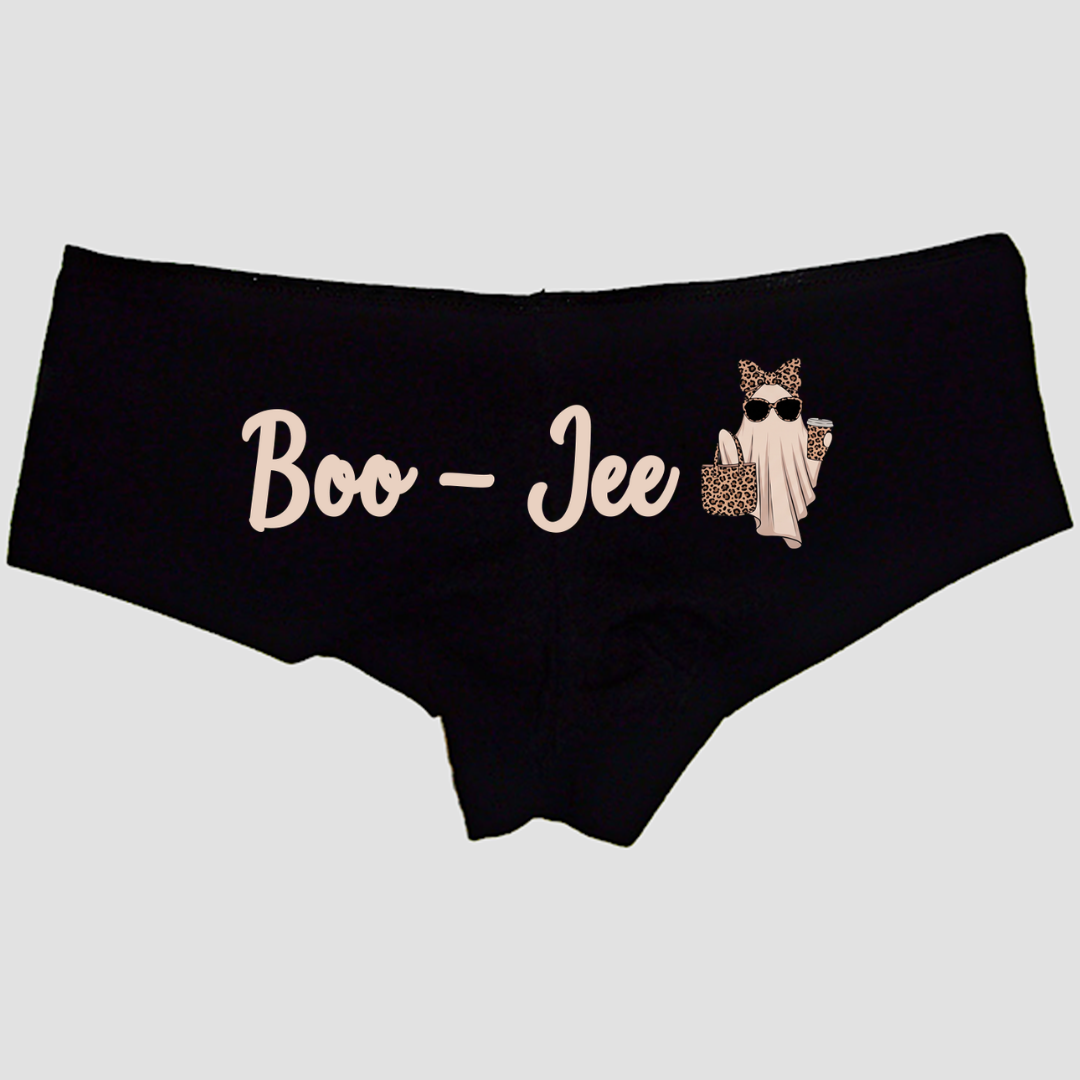 Boo-Jee Halloween Panties – Funny Ghost Girl Boyshort Underwear for Women