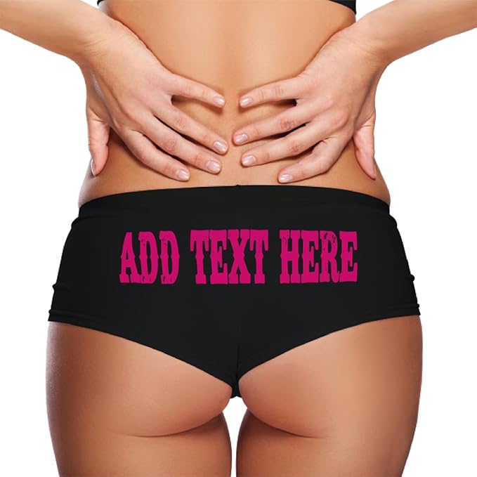 Sexy Girl Rock SGR Customizable Panties for Women – Add Your Own Text and Fonts – Premium Cotton Personalized Underwear