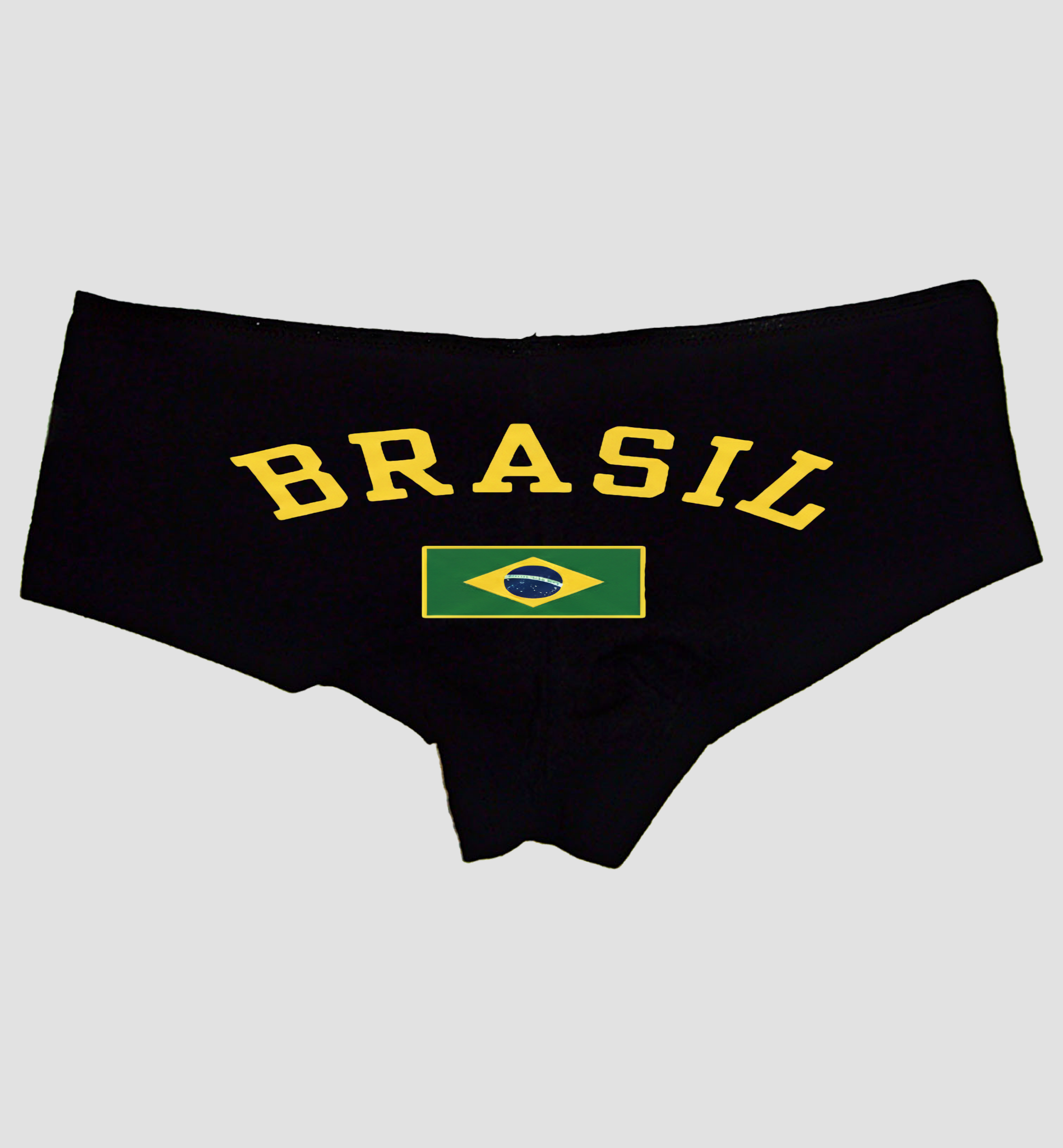 Brasil Panties – Women’s Sexy Boyshort Underwear – Green Yellow Flag Lingerie Gift – Country Pride