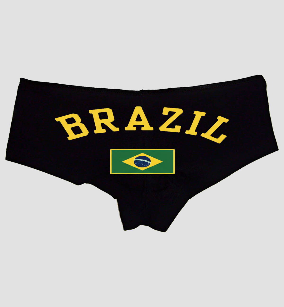 Brazil Panties – Women’s Sexy Boyshort Underwear – Green Yellow Flag Lingerie Gift – Country Pride