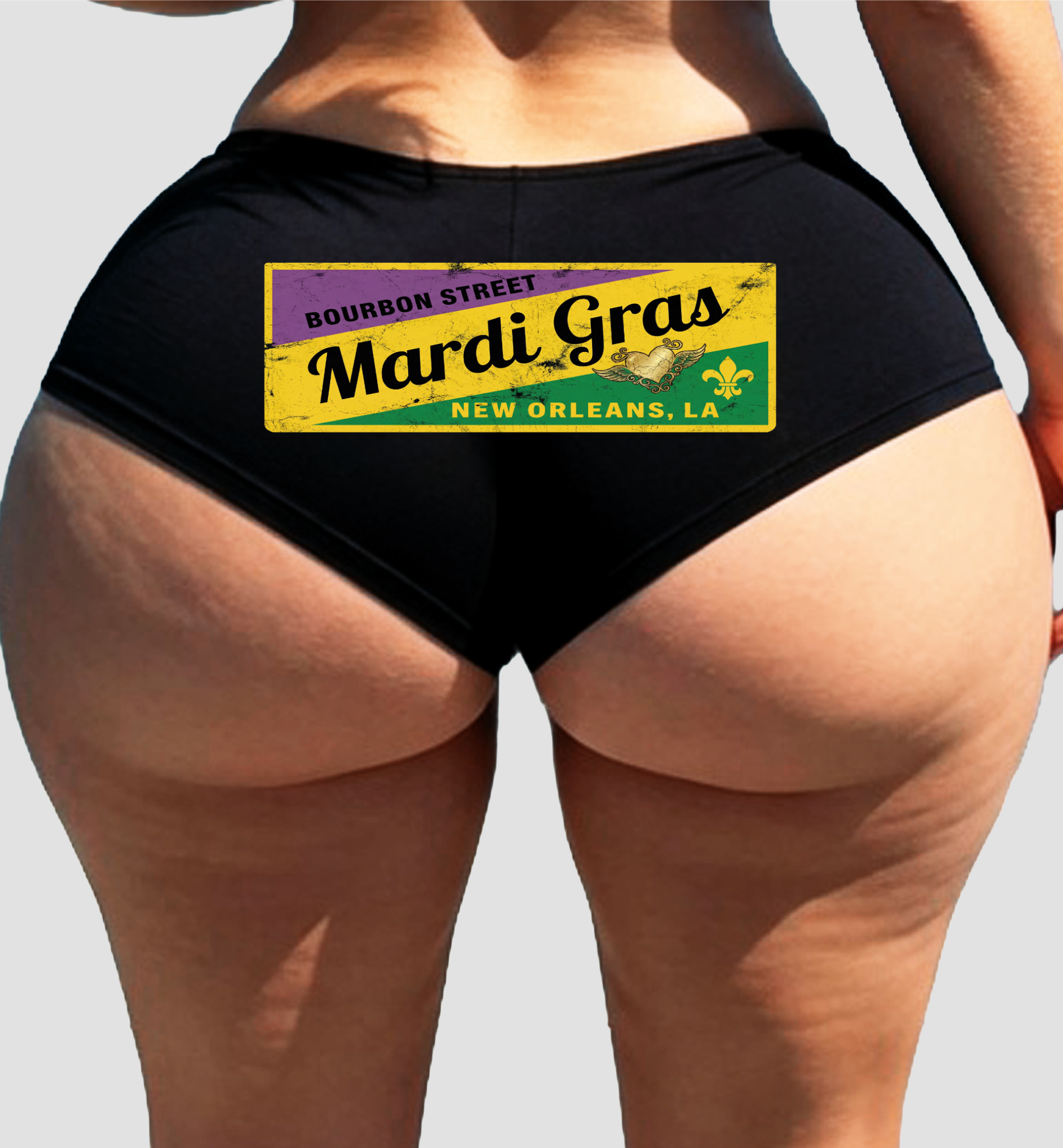 Mardi Gras Stamp Panties – Women’s Boyshort Lingerie – Fat Tuesday Party Gift