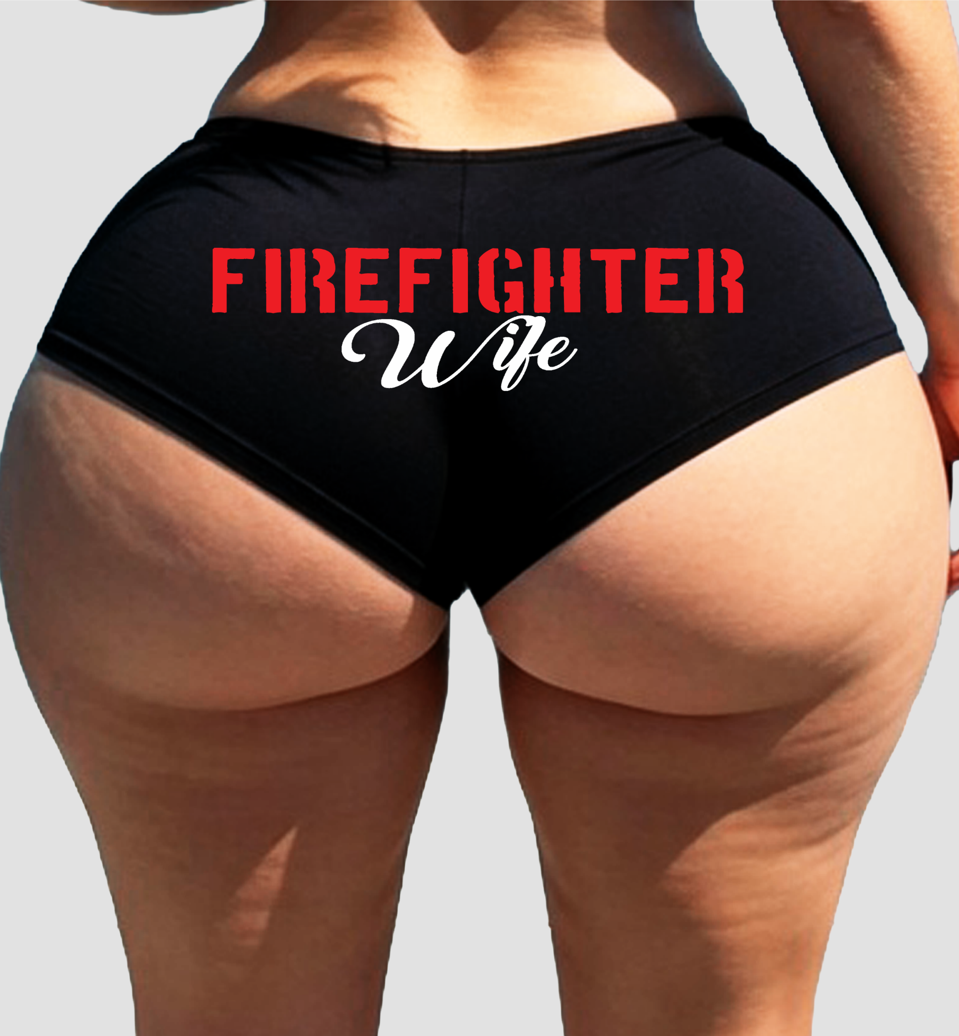 Sexy Girl Rock Firefighter Wife Panties for Women – Cheeky Cotton Booty Shorts, Flirty Low-Rise Lingerie for Wives, Gift Idea