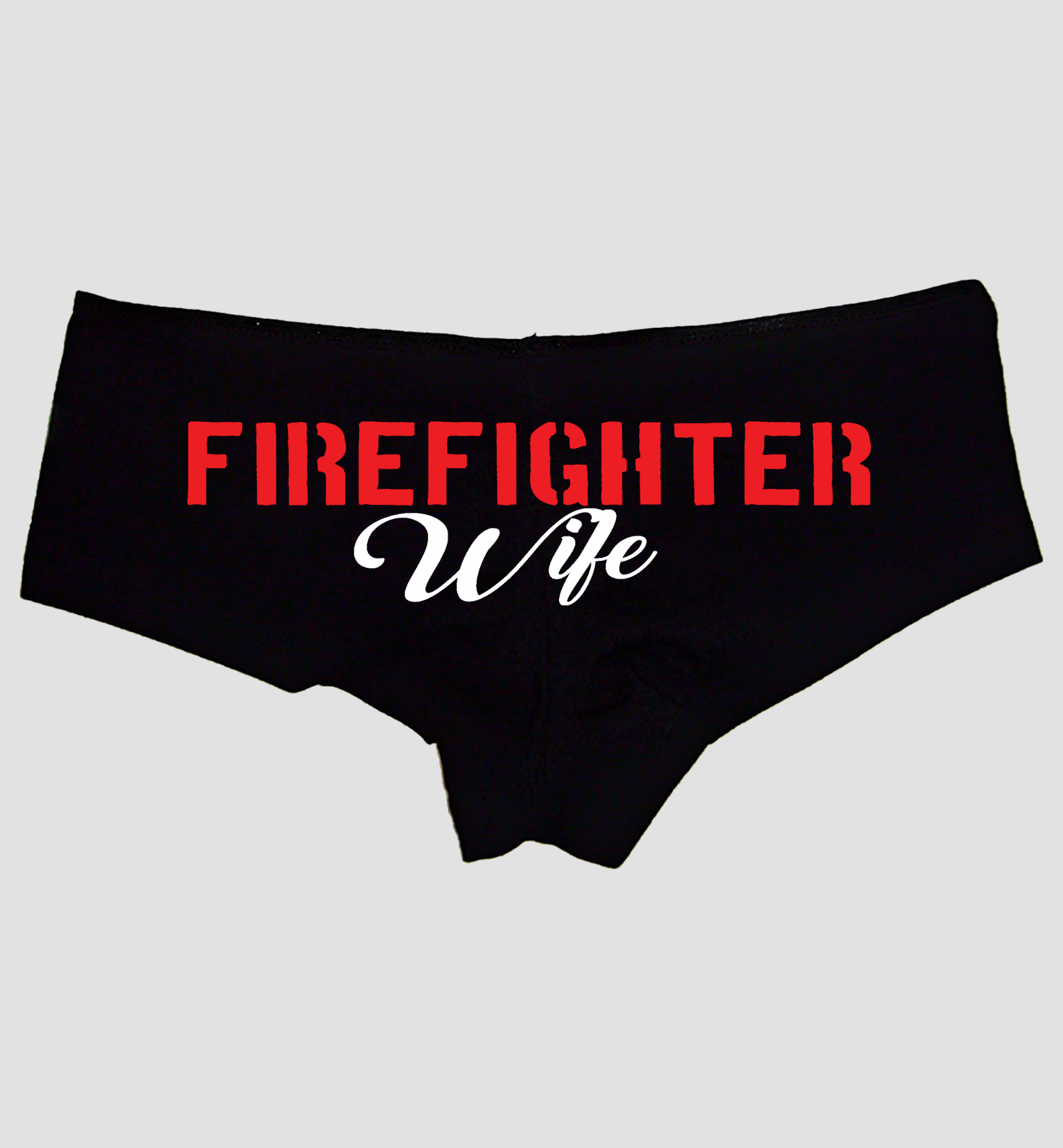 Sexy Girl Rock Firefighter Wife Panties for Women – Cheeky Cotton Booty Shorts, Flirty Low-Rise Lingerie for Wives, Gift Idea