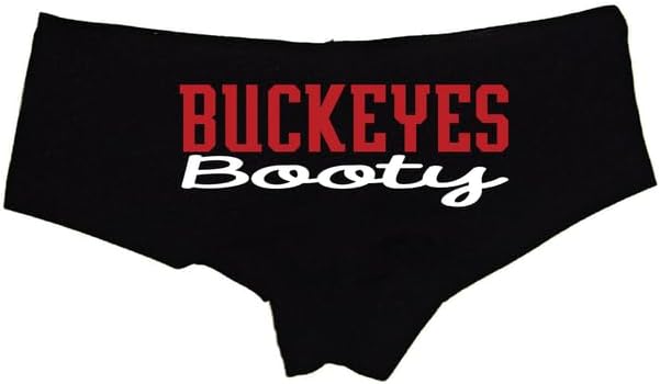 Sexy Girl Rock Buckeyes Booty Panties – Cheeky Low-Rise Cotton Lingerie for Naughty Wife, Thick Girlfriend or Athletic Baddie