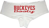 Sexy Girl Rock Buckeyes Booty Panties – Cheeky Low-Rise Cotton Lingerie for Naughty Wife, Thick Girlfriend or Athletic Baddie