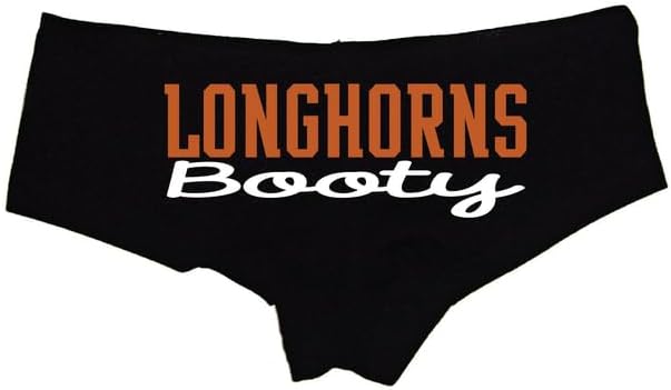 Sexy Girl Rock Longhorns Booty Panties for Women – Cheeky Cotton Boyshorts, Low-Rise Game Day Lingerie for Girlfriend