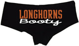 Sexy Girl Rock Longhorns Booty Panties for Women – Cheeky Cotton Boyshorts, Low-Rise Game Day Lingerie for Girlfriend