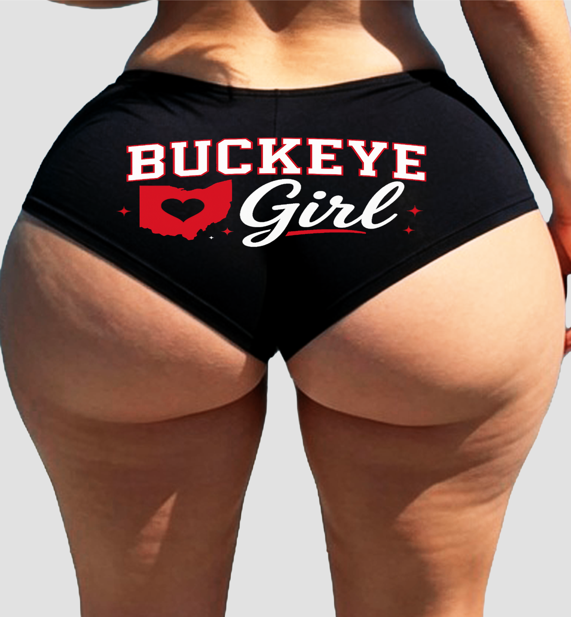 Buckeye Girl Panties – Ohio Girl Boyshort Underwear – State Pride Lingerie for Women – Sexy Flirty Gift Idea