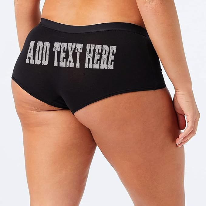 Sexy Girl Rock SGR Customizable Panties for Women – Add Your Own Text and Fonts – Premium Cotton Personalized Underwear