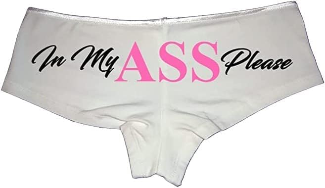 Sexy Girl Rock In My Ass Please Panties for Women – Naughty Cotton Booty Shorts, Low-Rise Flirty Lingerie for Submissive Wives