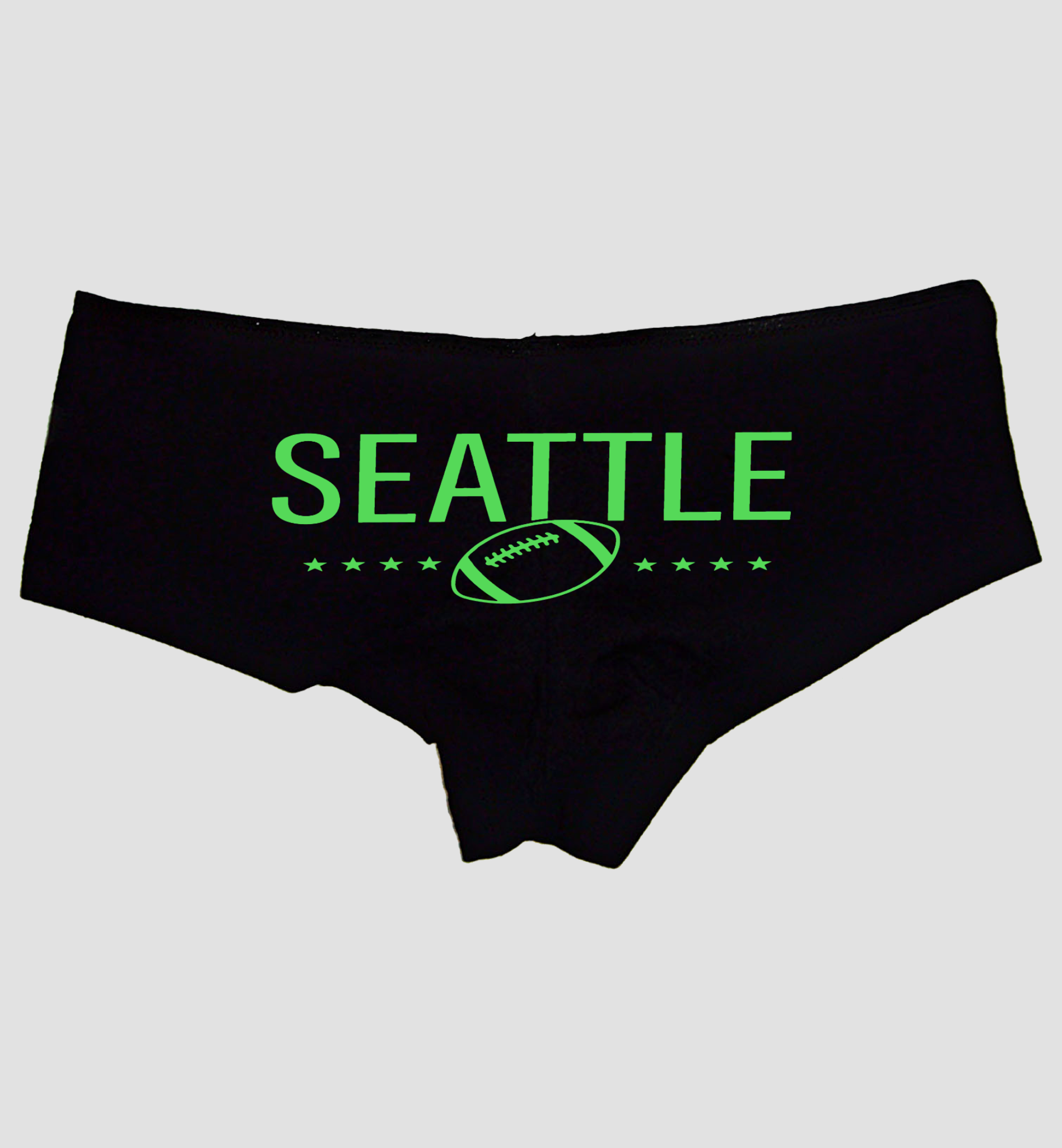 Sexy Girl Rock Seattle Football Panties – Women’s Boyshort Underwear – Sporty City Lingerie Gift for Football Lovers & Seattle Fans
