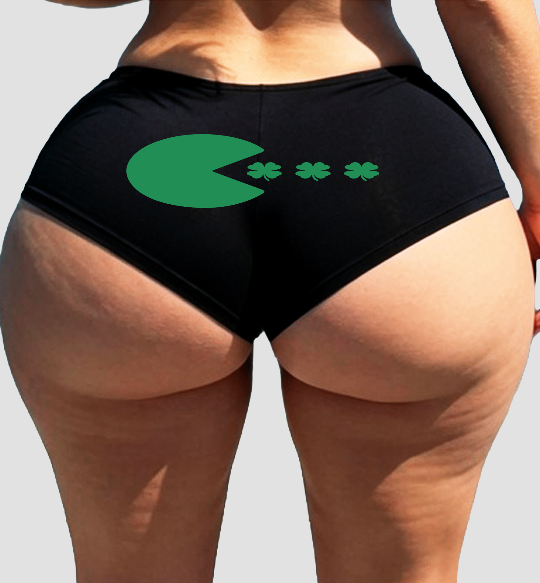 Pacman Green Funny Panties – Women’s Boyshort Lingerie – Cute Retro Gamer Gift Underwear