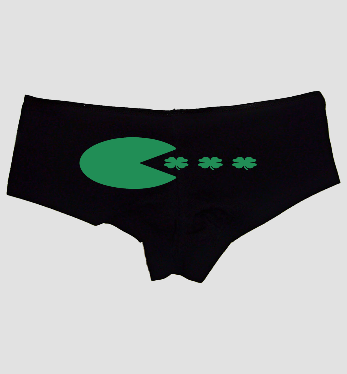 Pacman Green Funny Panties – Women’s Boyshort Lingerie – Cute Retro Gamer Gift Underwear