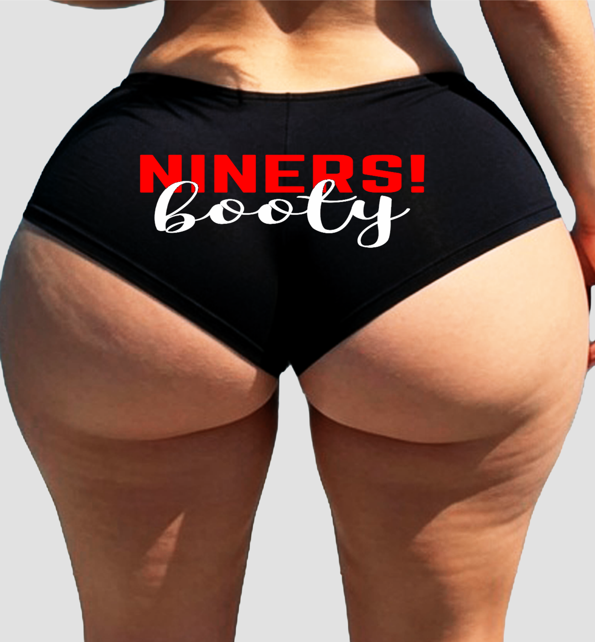 Sexy Girl Rock Niners Booty Panties for Women – Cheeky Cotton Booty Shorts, Flirty Low-Rise Lingerie for Football Fans