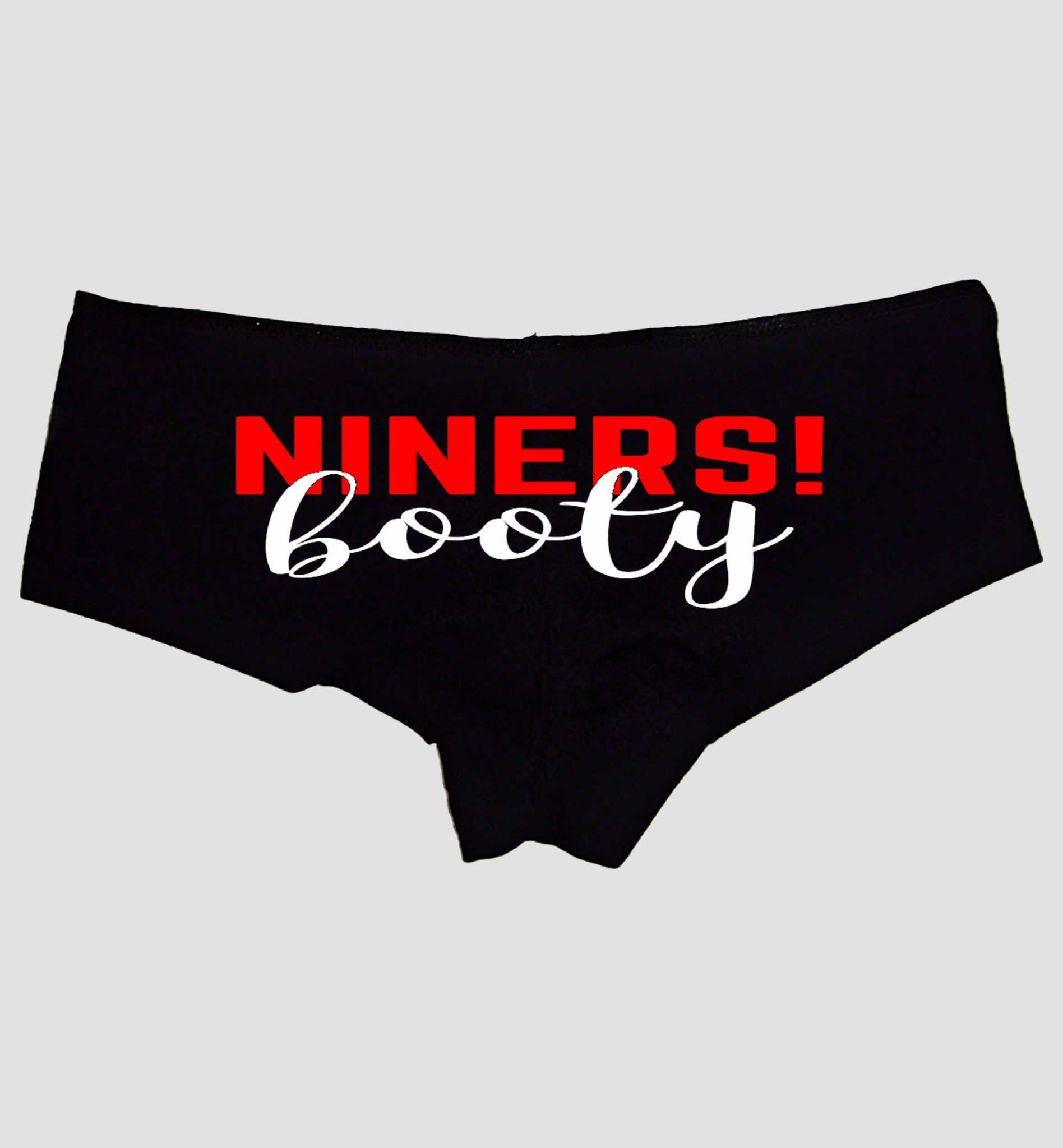 Sexy Girl Rock Niners Booty Panties for Women – Cheeky Cotton Booty Shorts, Flirty Low-Rise Lingerie for Football Fans