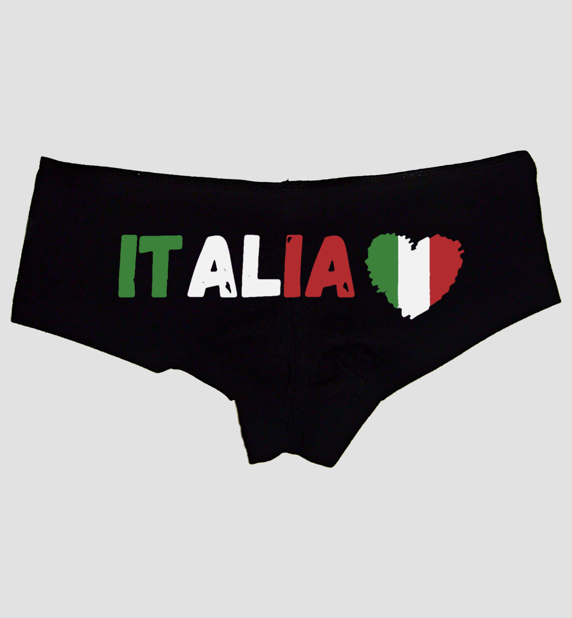 Italia Panties – Women’s Sexy Boyshort Underwear – Italian Flag Heart Lingerie Gift – Italy Pride