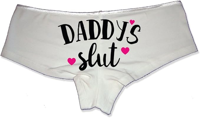 Sexy Girl Rock Daddy’s Slut Panties – Naughty Cotton Hipster Underwear for Women | Slutty Submissive Bedroom Lingerie Gift