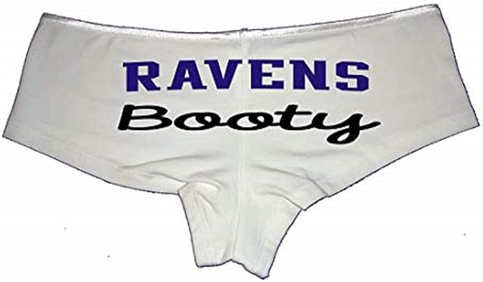 Ravens Booty Panties – Sexy Football-Inspired Cotton Boyshorts for Women, Flirty Game Day Lingerie S-3X