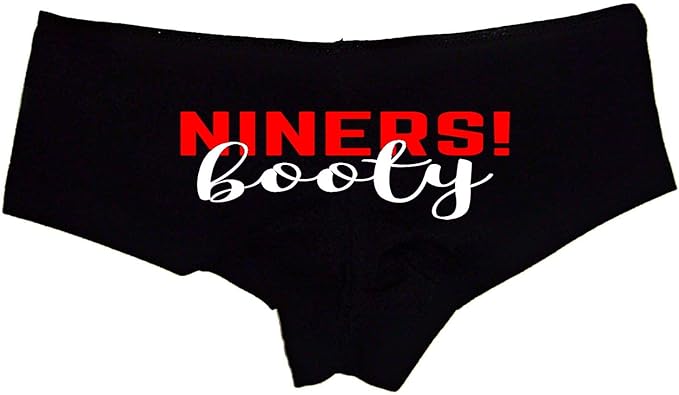 Sexy Girl Rock Niners Booty Panties for Women – Cheeky Cotton Booty Shorts, Flirty Low-Rise Lingerie for Football Fans