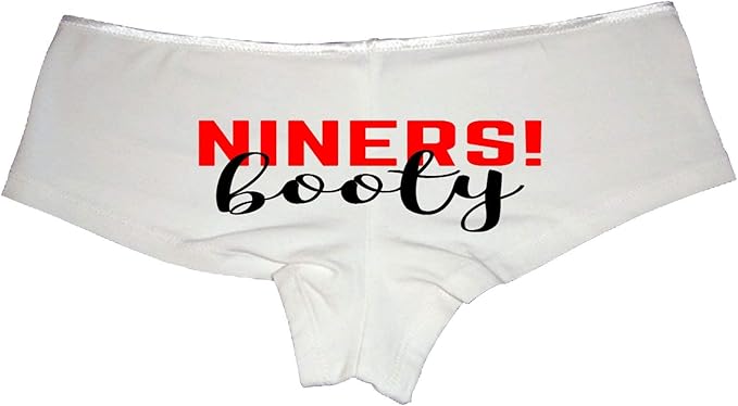 Sexy Girl Rock Niners Booty Panties for Women – Cheeky Cotton Booty Shorts, Flirty Low-Rise Lingerie for Football Fans